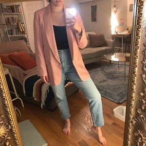 Dusty pink oversized blazer